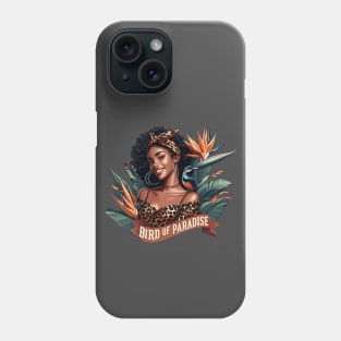 Bird Of Paradise African American Girl Floral Tropical Plant Phone Case