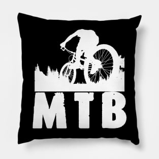 MTB Forest Silhouette /cycling Pillow