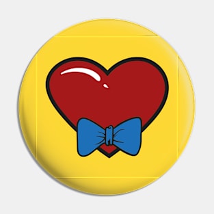 Heart & Bow Tie Pin