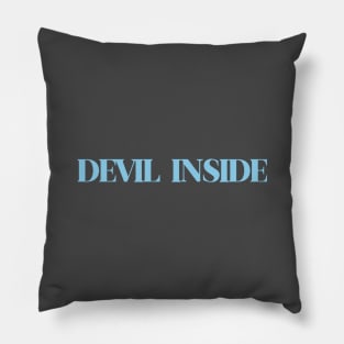 Devil Inside, blue Pillow