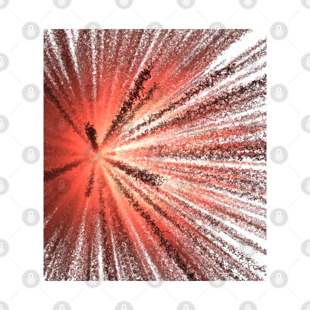 Red star explosion by BumbleBambooPrints