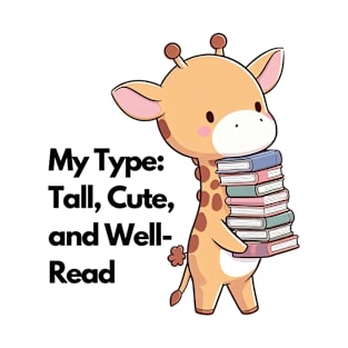 Cute Well-Read Giraffe T-Shirt