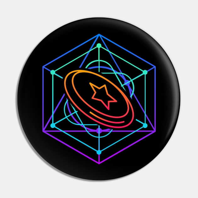 Psyechedelic Geometry - Ultimate Frisbee Pin by Wizardmode