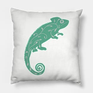 Green Chameleon Pillow