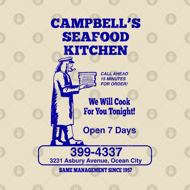 Campbell's Seafood Kitchen - Blue Print by mcillustrator