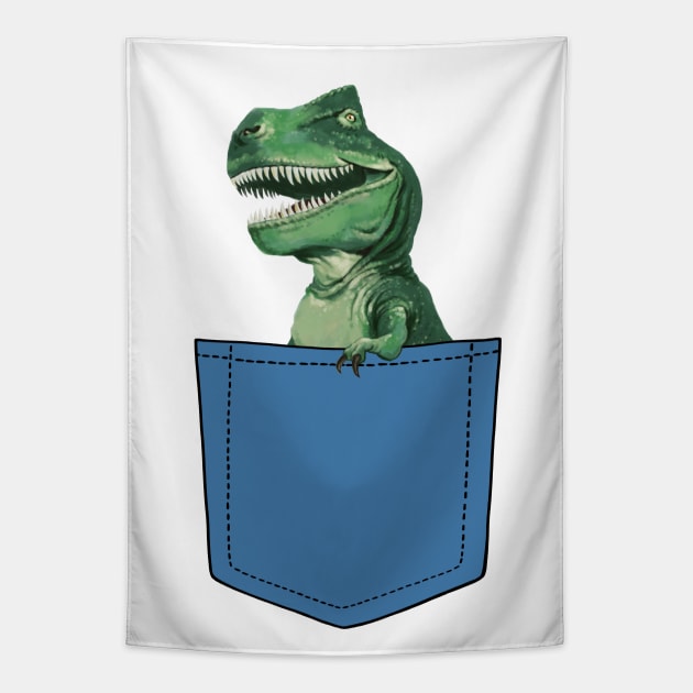 T-Rex in Pocket Tapestry by bignosework