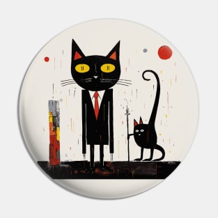 Cat wearing tie Pin