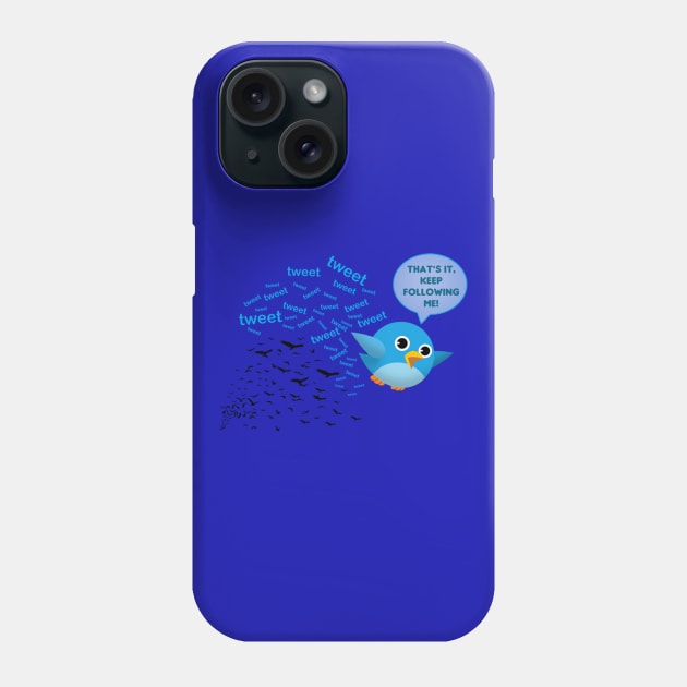 Funny Bird Social Media Cartoon Parody Phone Case by BoggsNicolas