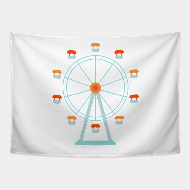 Ferris Wheel Icon Tapestry by THP Creative