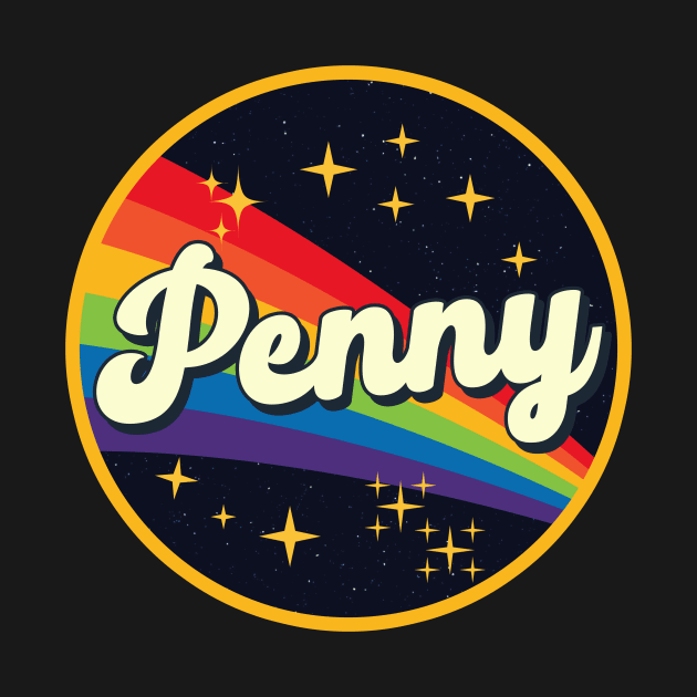 Penny // Rainbow In Space Vintage Style by LMW Art