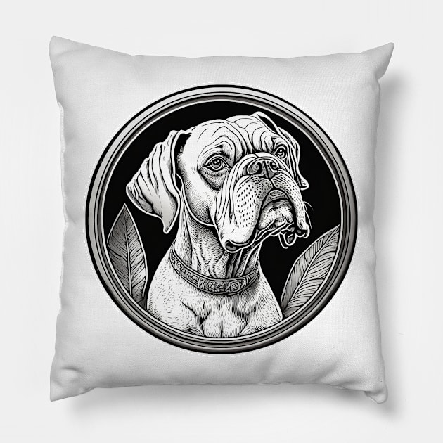 Boxer dog Pillow by Kelimok