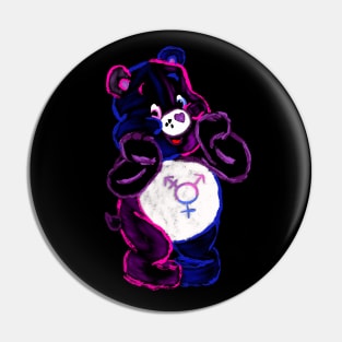 TransBear Stare! - Neon Fluffy Pin