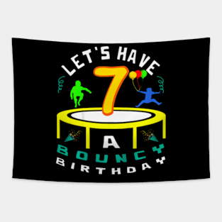 Kids Let'S Have A Bouncy 7Th Birthday Party Theme Kids Tapestry