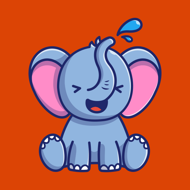 Cute Elephant Play Water Cartoon by Catalyst Labs