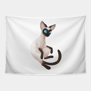 Cozy Siamese Cat Tapestry