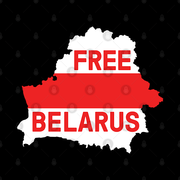 Free Belarus - Revolution Red White Map by codeclothes