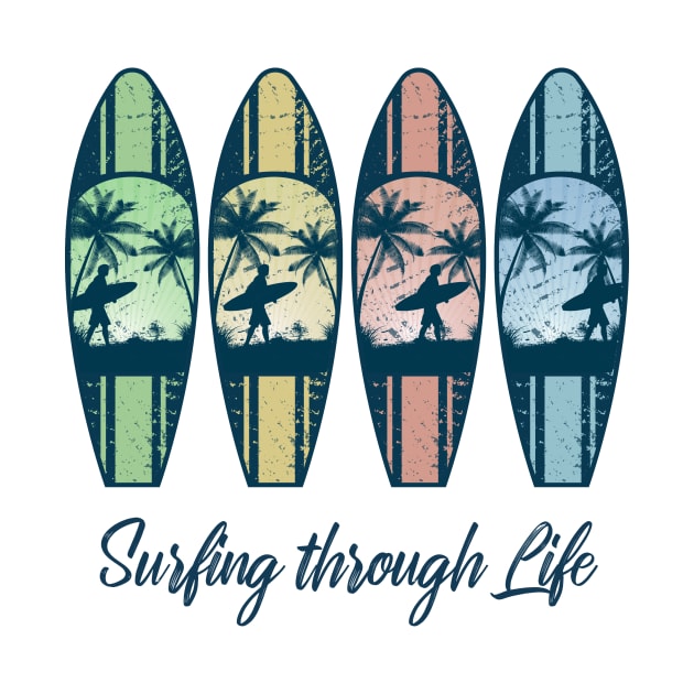 Surfing through Life by Printadorable