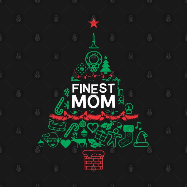 Finest Mom Gift - Xmas Tree - Christmas by Vector-Artist