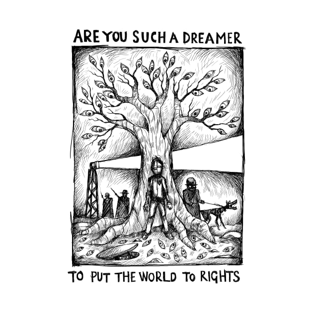 Are you such a dreamer? - 2+2=5 - illustrated lyrics by bangart