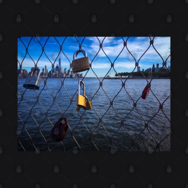 Manhattan Skyline Love Padlocks NYC by eleonoraingrid