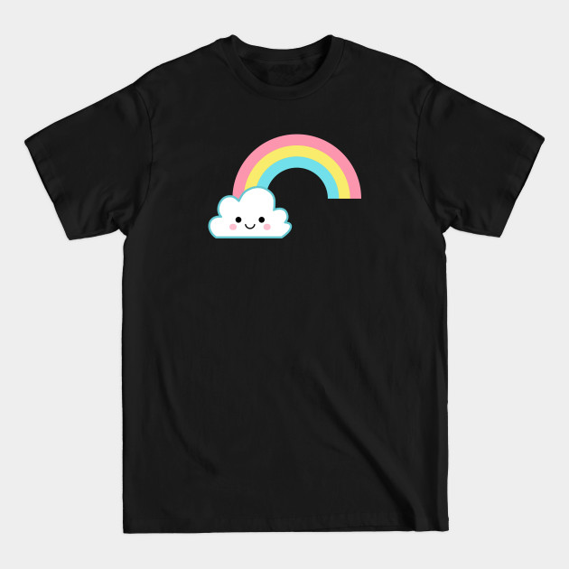 Cute Pastel Kawaii Rainbow - Rainbow - T-Shirt