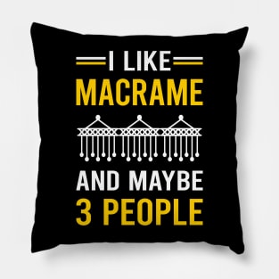 3 People Macrame Pillow