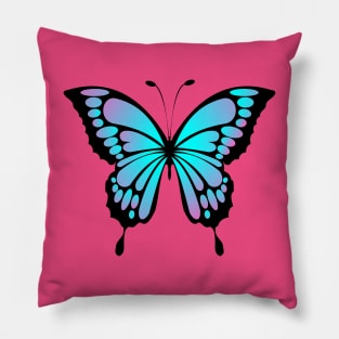 Ombré butterfly- blue purple Pillow