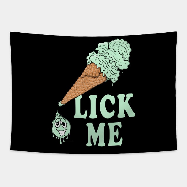 ICE CREAM LICK ME Tapestry by ScottyGaaDo