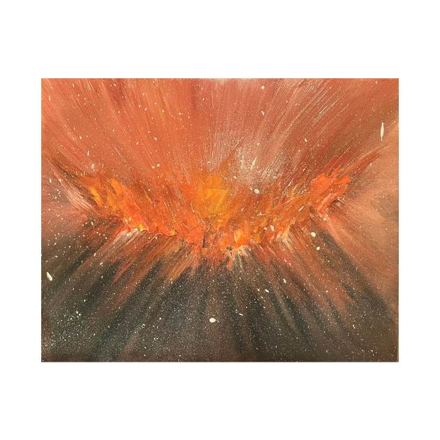 Phoenix rising acrylic abstract artwork by AbstractbyReyno