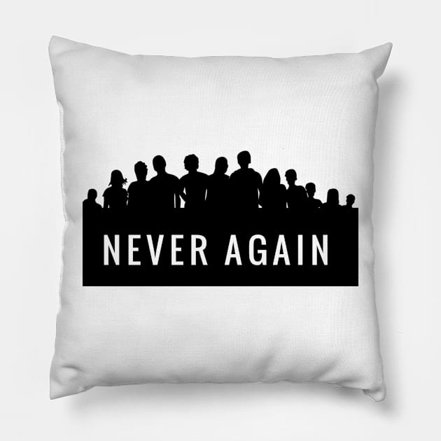 Never again. Gun control now. Pillow by gillys