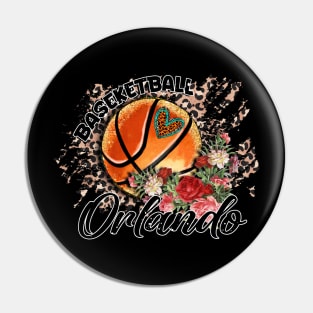 Aesthetic Pattern Orlando Basketball Gifts Vintage Styles Pin