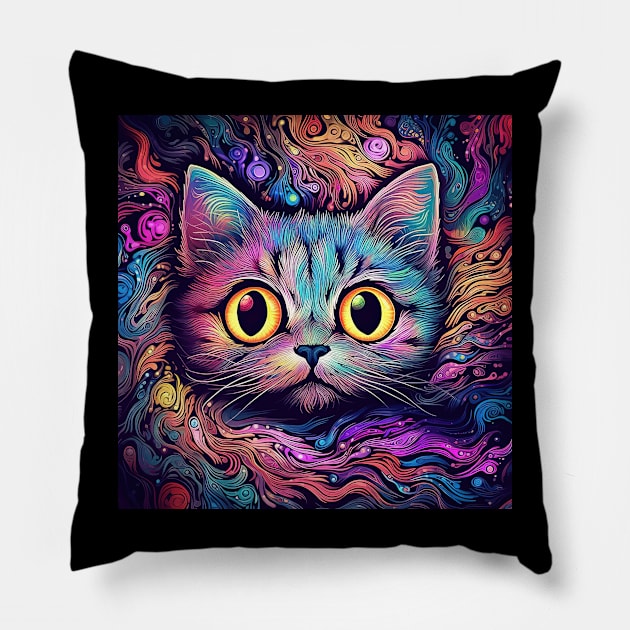 Galactic Kitty Pillow by seantwisted