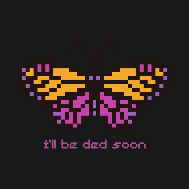 Existential Butterfly Pixel Art by rosiemoonart