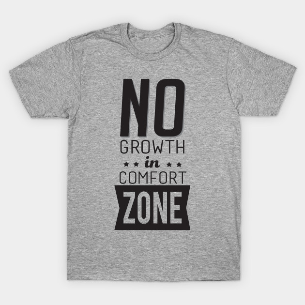 No Growth In Comfort Zone Vintage Retro Typography Quotes