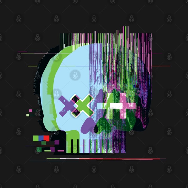 Glitch Skull by Silurostudio