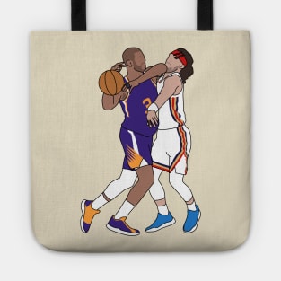 jose doing steal on cp3 Tote