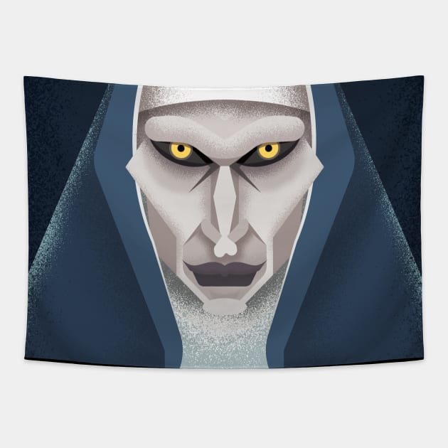 The Scary Nun Tapestry by Kaexi