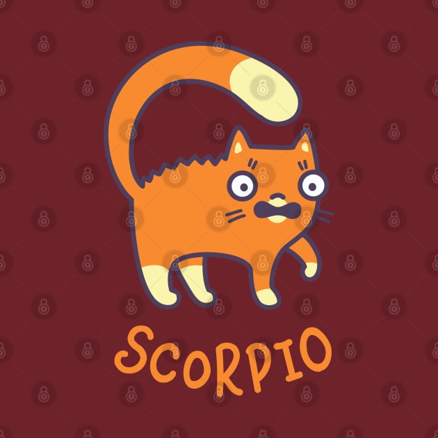 Funny Scorpio Cat Horoscope Tshirt - Astrology and Zodiac Gift Ideas! by BansheeApps