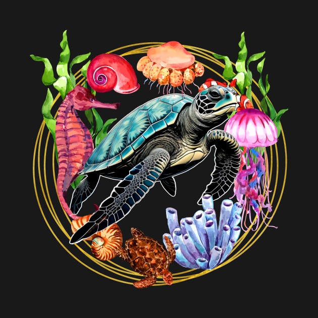 Sea turtle t-shirt by Dürer Design