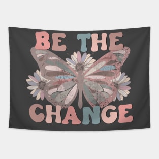 Be the Change Retro Butterfly Tapestry