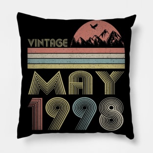 Born in May 1998 Vintage Retro 21st Birthday Gift Pillow