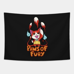 PAWS OF FURY Tapestry