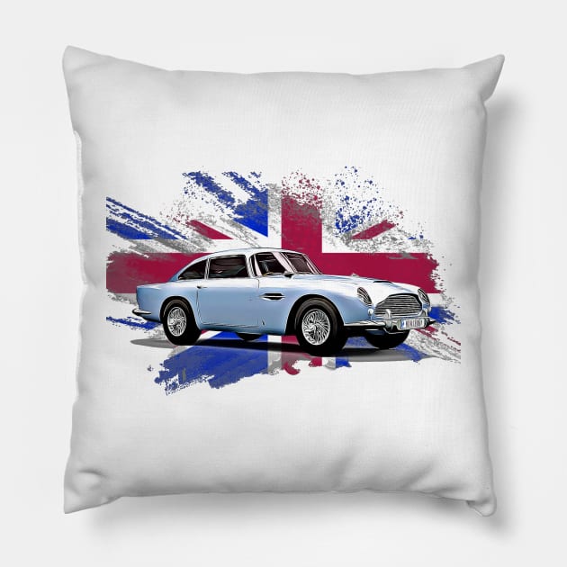 DB5 United Kingdom Print Pillow by Auto-Prints