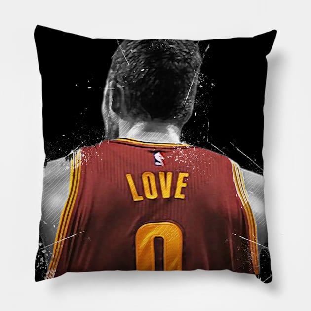 Kevin Love Pillow by Creativedy Stuff