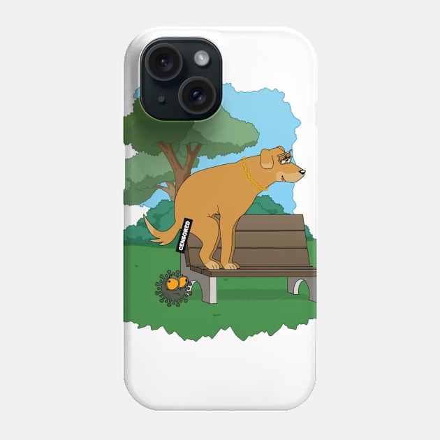 Covid and Dog Phone Case by MadOxygen