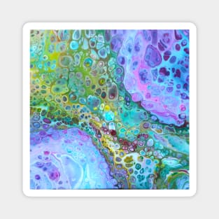 acrylic pour painting Magnet