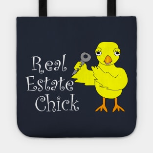 Real Estate Chick White Text Tote