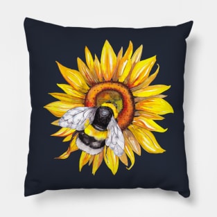 Sunflower and Bumble Bee Pillow