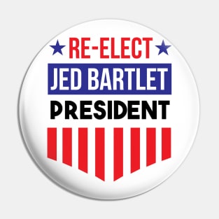 Re-Elect Jed Bartlet For America - Shield and Stars Pin