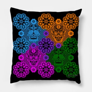 deadly smile, mexican death ecopop Pillow